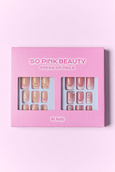 SO PINK BEAUTY Press On Nails 2 Packs Trendsi