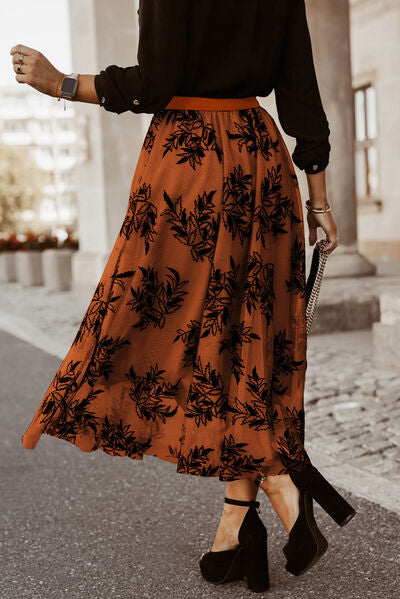 Blue Zone Planet | Embroidered High Waist Maxi Skirt BLUE ZONE PLANET