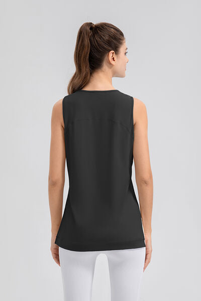 Blue Zone Planet | Slit Round Neck Tank BLUE ZONE PLANET