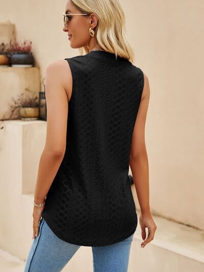 Blue Zone Planet | Eyelet Notched Tank BLUE ZONE PLANET