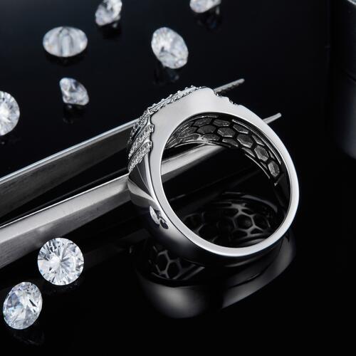 Moissanite 925 Sterling Silver Ring BLUE ZONE PLANET
