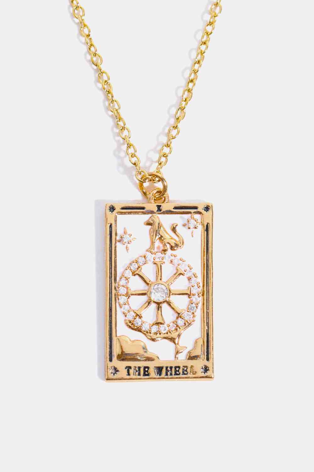 Tarot Card Pendant Stainless Steel Necklace BLUE ZONE PLANET
