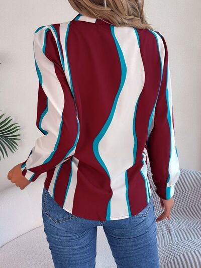 Blue Zone Planet | Printed Button Up Long Sleeve Shirt BLUE ZONE PLANET
