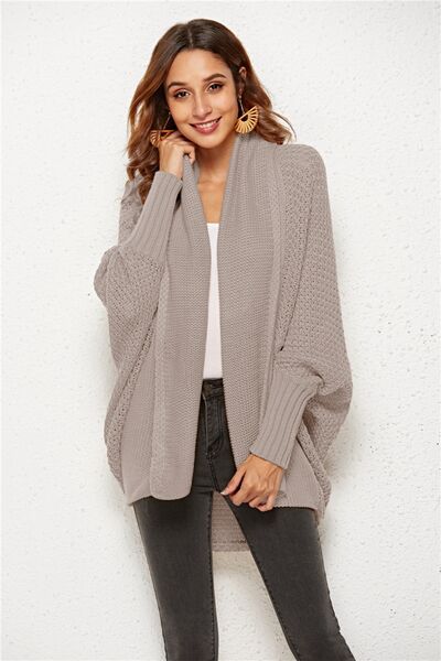 Open Front Batwing Sleeve Cardigan BLUE ZONE PLANET