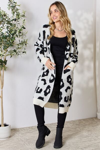 Blue Zone Planet | BiBi Leopard Open Front Cardigan BLUE ZONE PLANET