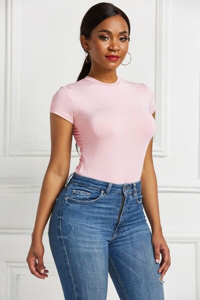 Blue Zone Planet | Round Neck Short Sleeve Bodysuit BLUE ZONE PLANET