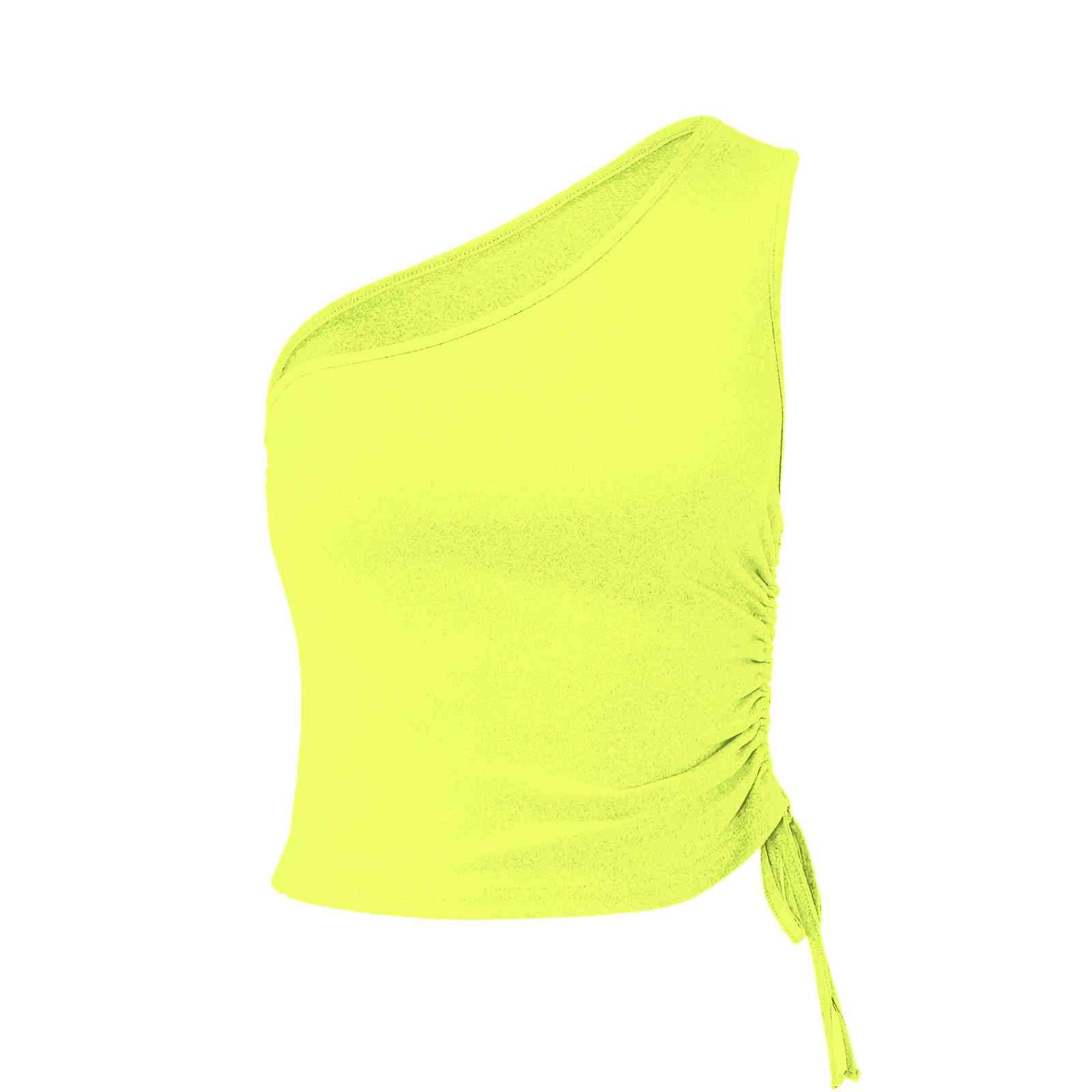 One Shoulder Tie Detail Cami BLUE ZONE PLANET