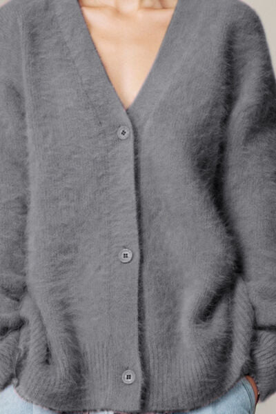 Blue Zone Planet | Button Up Dropped Shoulder Cardigan BLUE ZONE PLANET