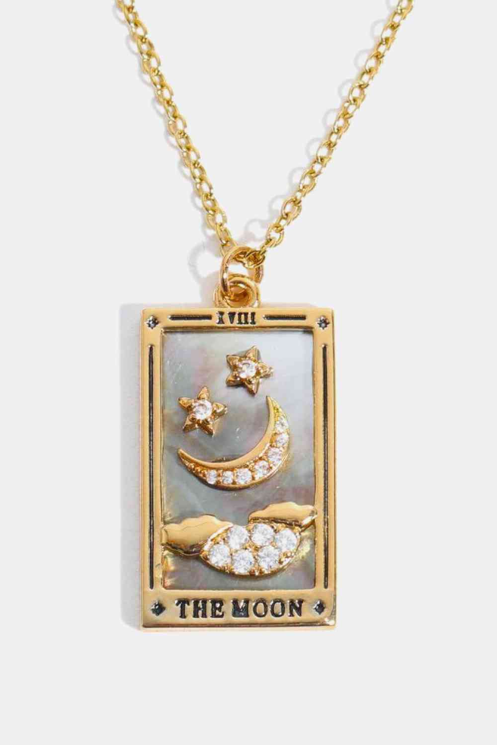 Tarot Card Pendant Stainless Steel Necklace BLUE ZONE PLANET