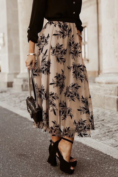 Blue Zone Planet | Embroidered High Waist Maxi Skirt BLUE ZONE PLANET