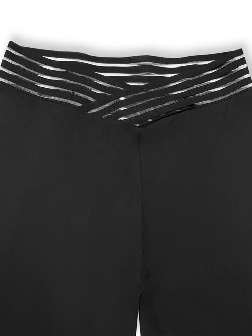 Plus Size V-Waistband Bootcut Pants BLUE ZONE PLANET