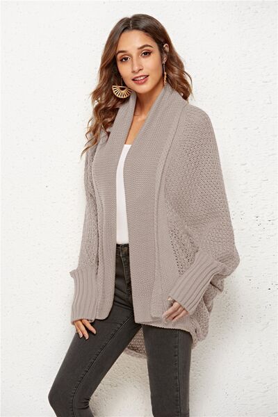 Open Front Batwing Sleeve Cardigan BLUE ZONE PLANET