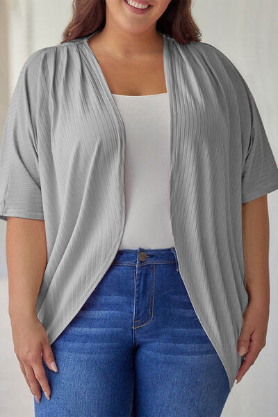 Blue Zone Planet | Plus Size Ribbed Cocoon Cover Up BLUE ZONE PLANET