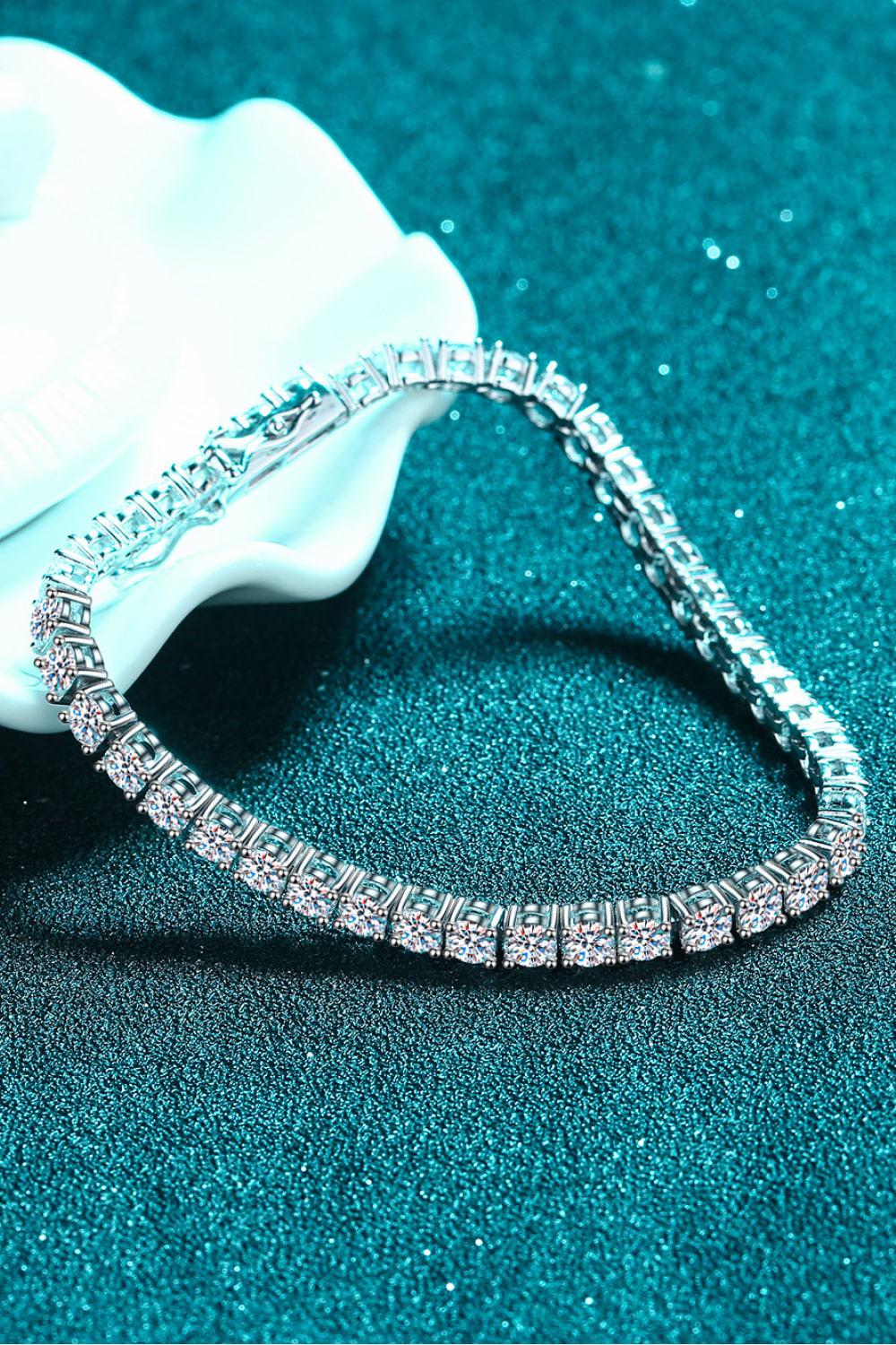 4.9 Carat Moissanite Bracelet BLUE ZONE PLANET