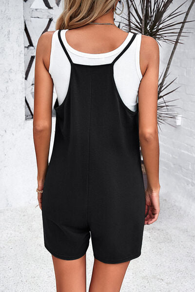 Spaghetti Strap Romper with Pockets Trendsi