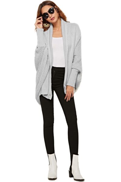 Open Front Batwing Sleeve Cardigan BLUE ZONE PLANET