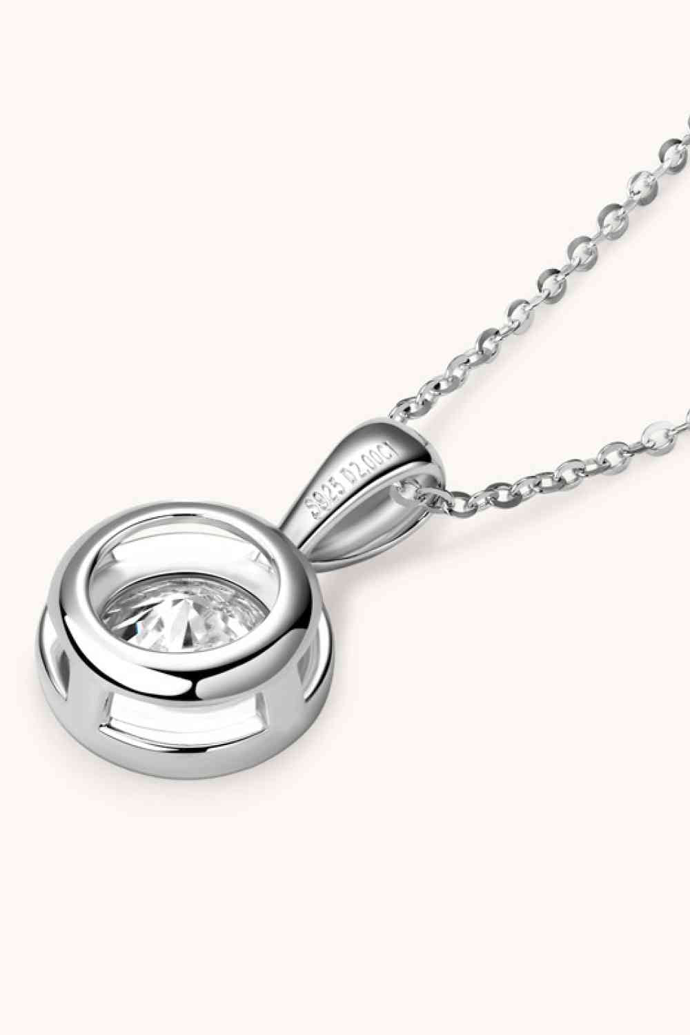 2 Carat Moissanite 925 Sterling Silver Necklace BLUE ZONE PLANET