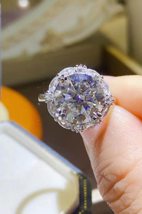 5 Carat Moissanite 925 Sterling Silver Ring BLUE ZONE PLANET