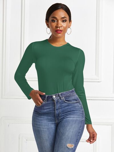 Blue Zone Planet | Round Neck Long Sleeve Bodysuit BLUE ZONE PLANET