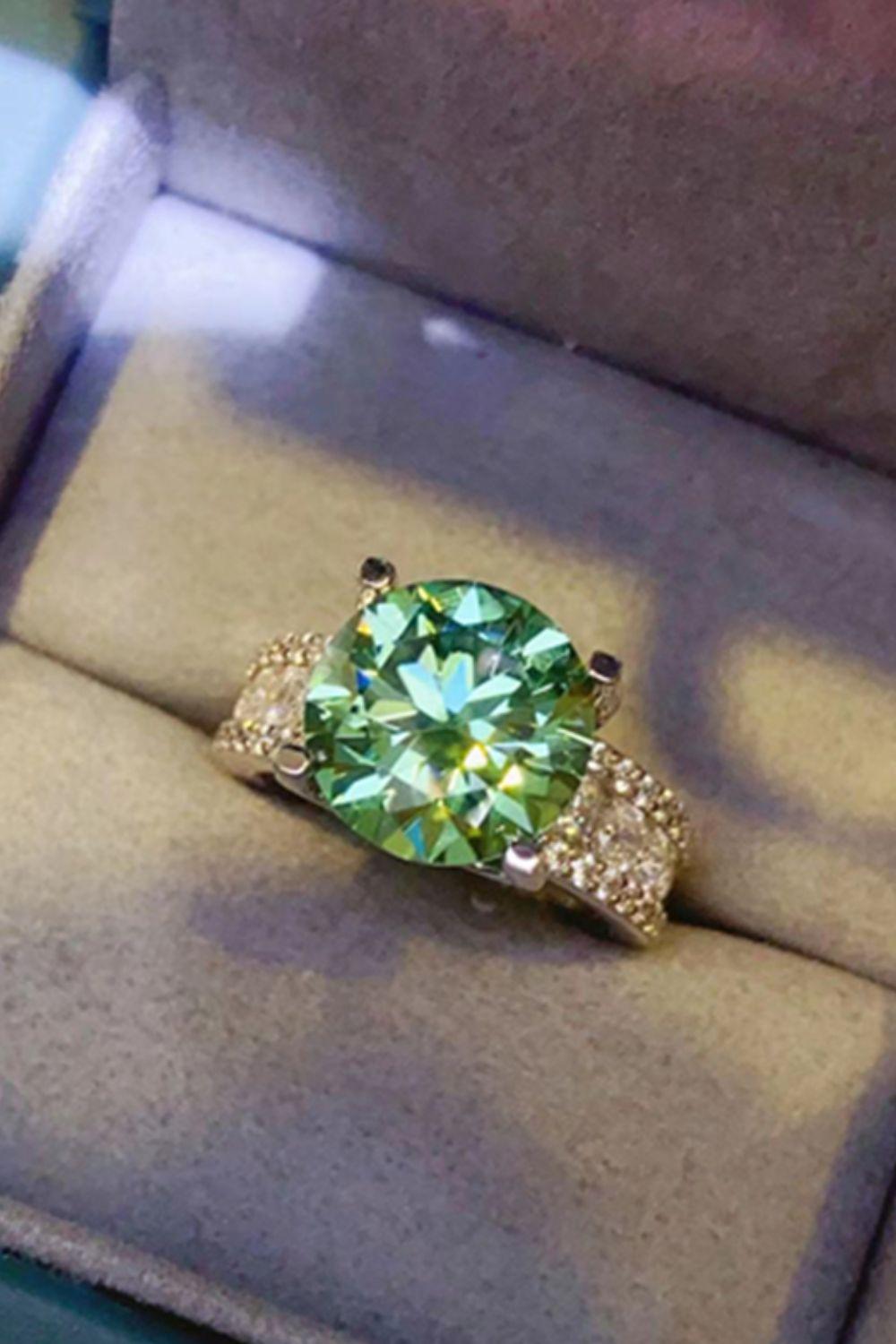5 Carat Moissanite 4-Prong Wide Band Ring BLUE ZONE PLANET