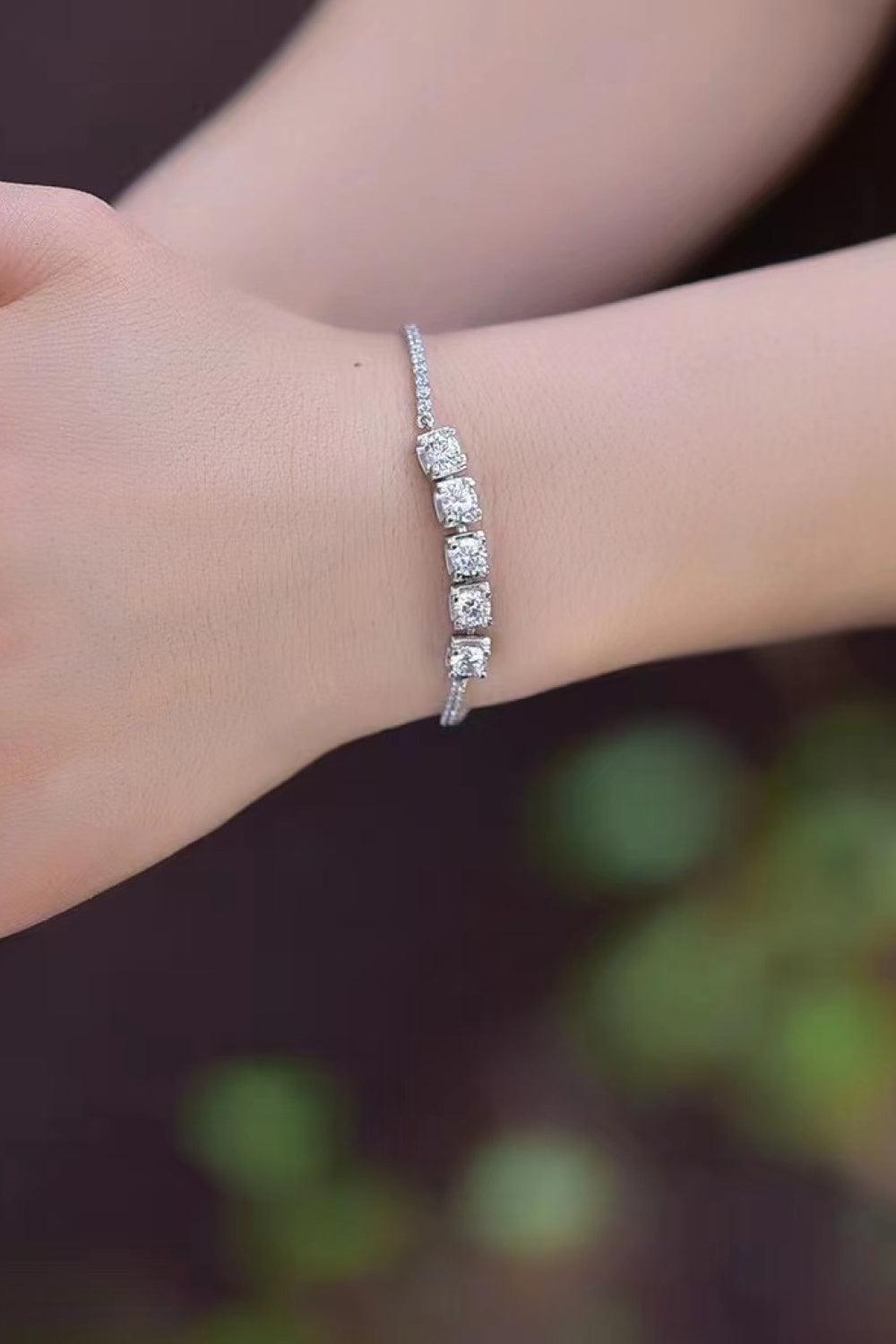5 Carat Moissanite Lobster Clasp Bracelet BLUE ZONE PLANET