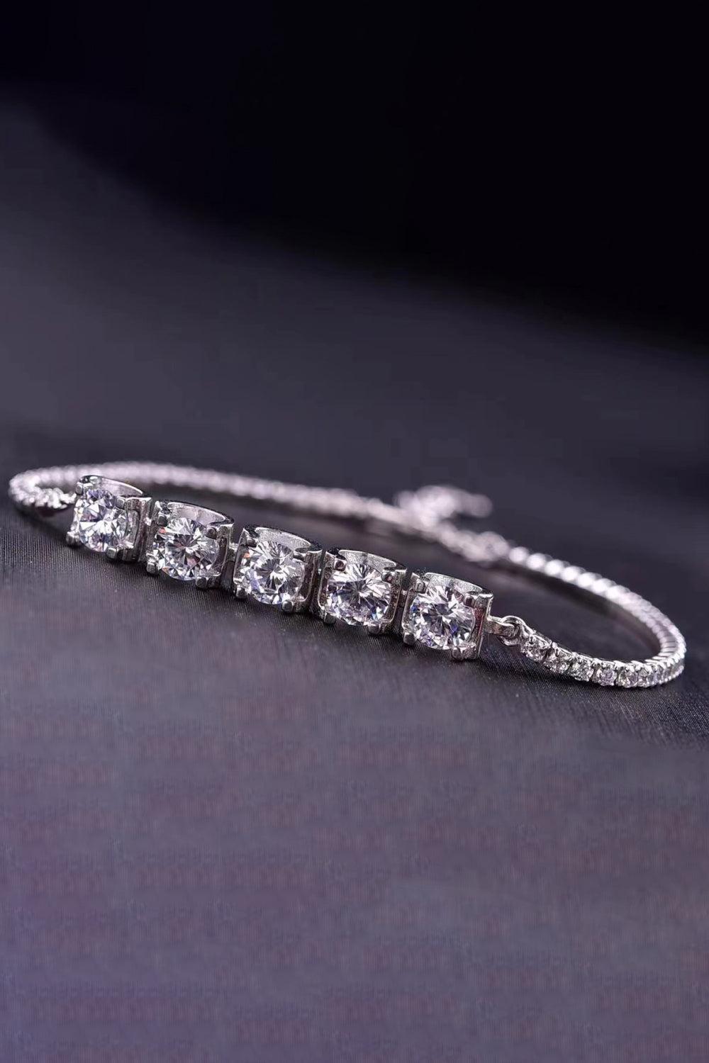 5 Carat Moissanite Lobster Clasp Bracelet BLUE ZONE PLANET