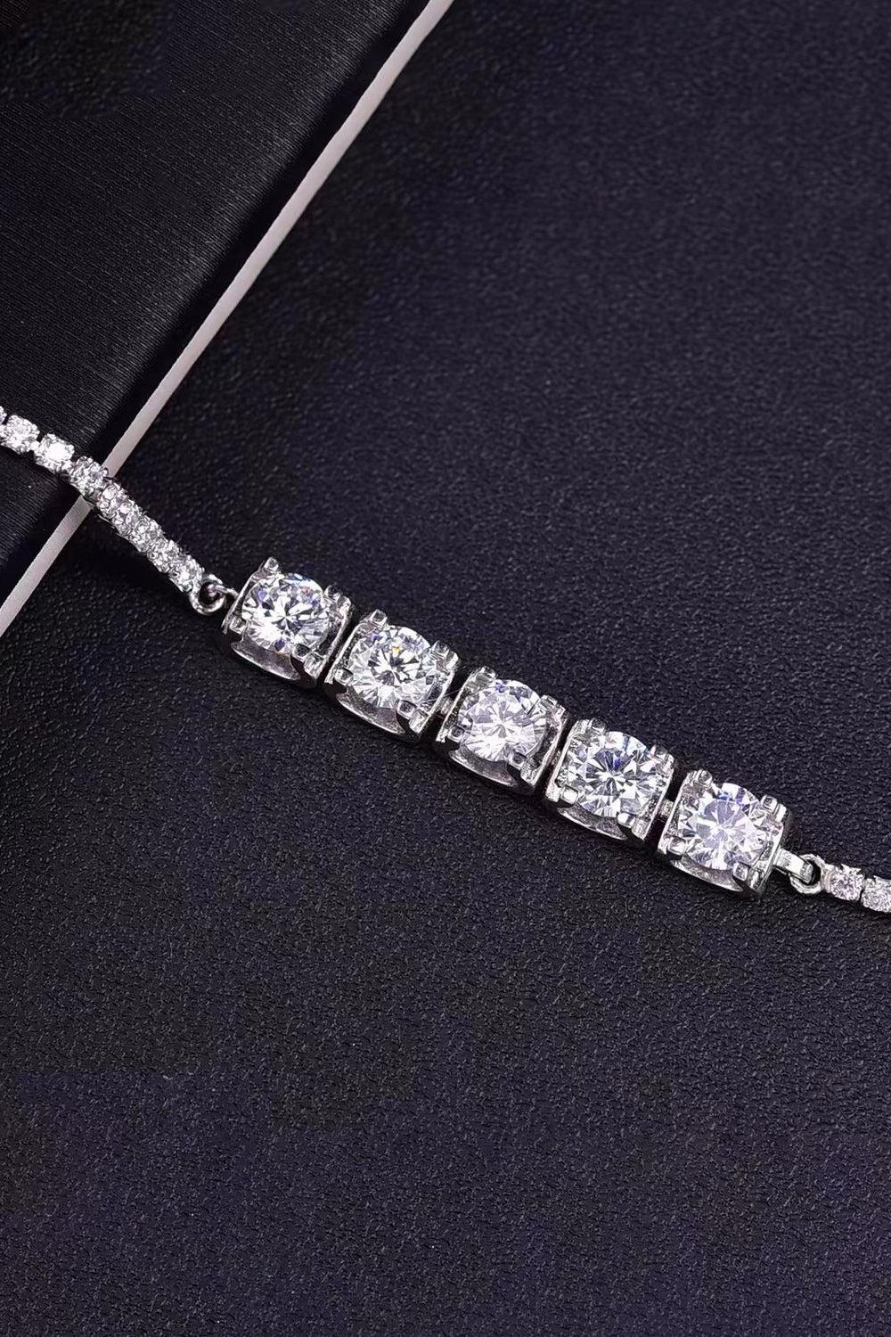 5 Carat Moissanite Lobster Clasp Bracelet BLUE ZONE PLANET