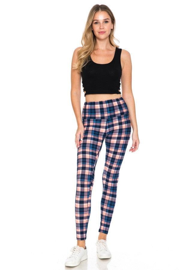 5-inch Long Yoga Style Banded Lined Tie Dye Printed Knit Legging With High Waist Blue Zone Planet