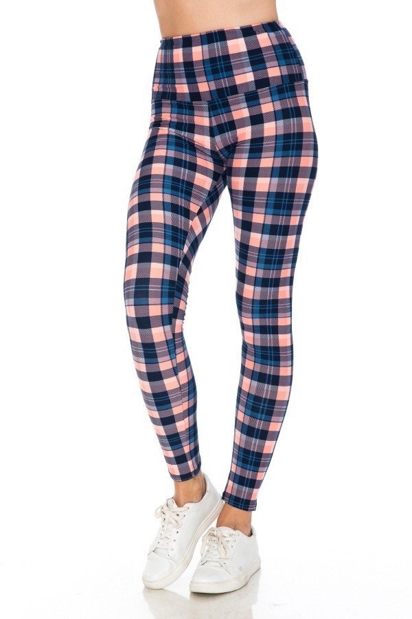 5-inch Long Yoga Style Banded Lined Tie Dye Printed Knit Legging With High Waist Blue Zone Planet