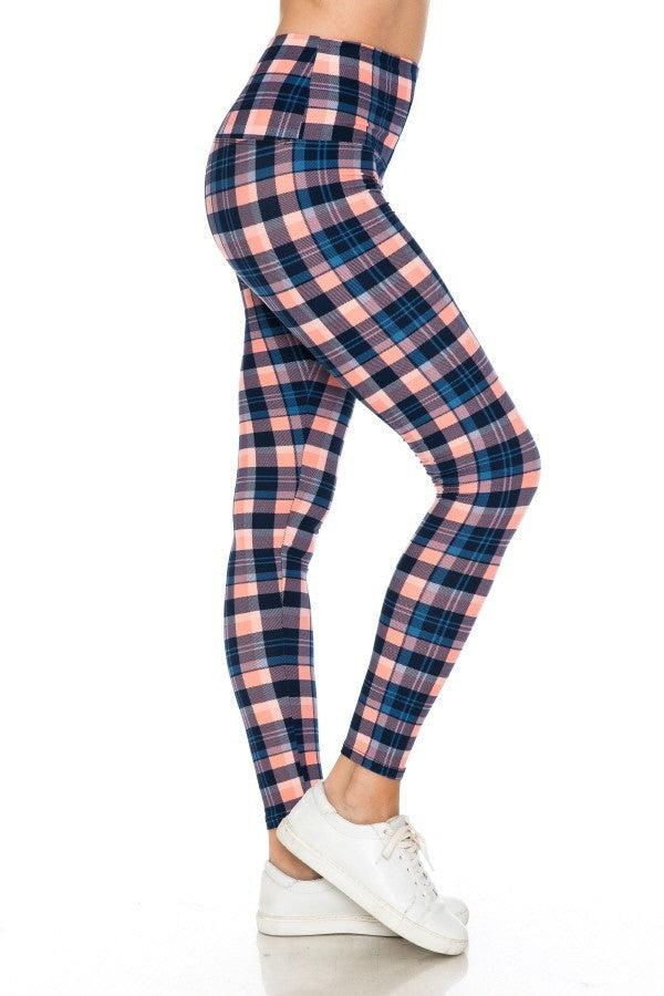 5-inch Long Yoga Style Banded Lined Tie Dye Printed Knit Legging With High Waist Blue Zone Planet