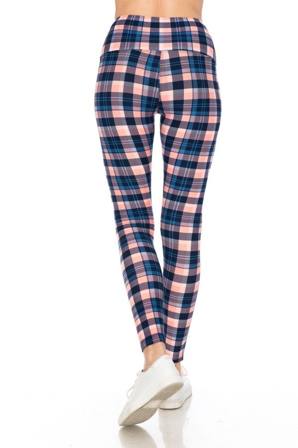 5-inch Long Yoga Style Banded Lined Tie Dye Printed Knit Legging With High Waist Blue Zone Planet