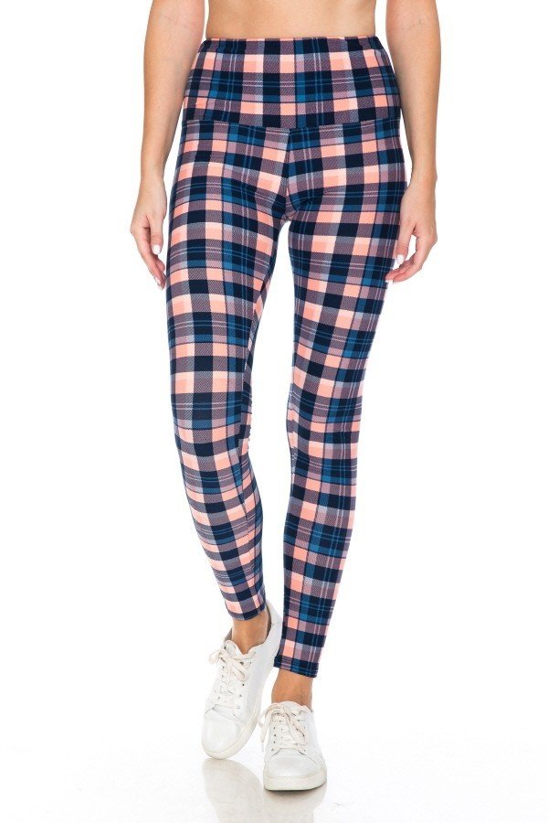 5-inch Long Yoga Style Banded Lined Tie Dye Printed Knit Legging With High Waist Blue Zone Planet