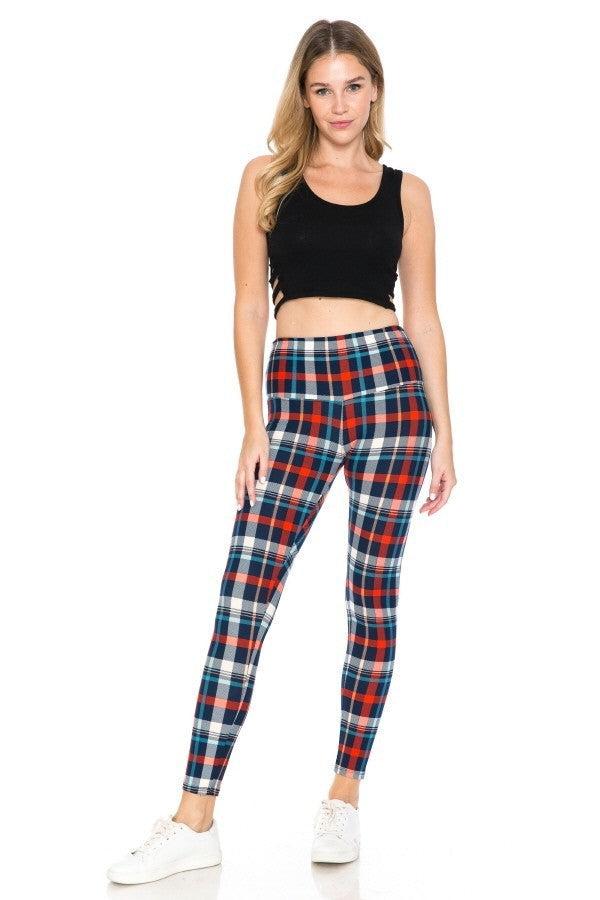 5-inch Long Yoga Style Banded Lined Tie Dye Printed Knit Legging With High Waist. Blue Zone Planet