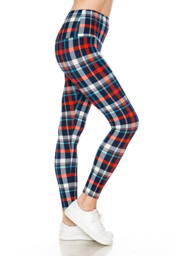 5-inch Long Yoga Style Banded Lined Tie Dye Printed Knit Legging With High Waist. Blue Zone Planet