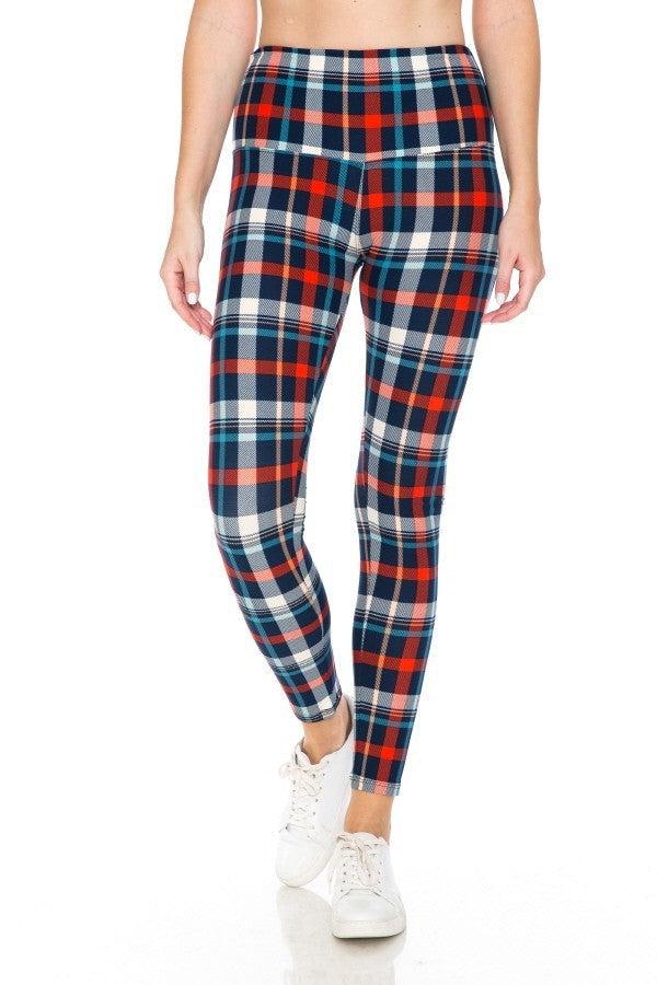 5-inch Long Yoga Style Banded Lined Tie Dye Printed Knit Legging With High Waist. Blue Zone Planet