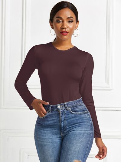Blue Zone Planet | Round Neck Long Sleeve Bodysuit BLUE ZONE PLANET