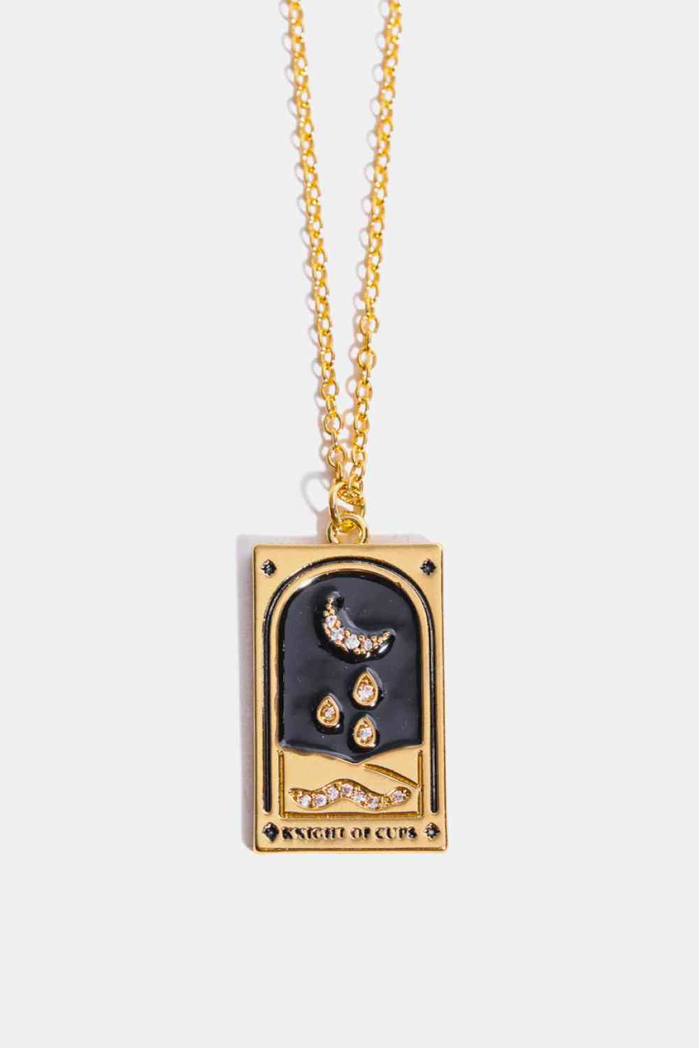 Tarot Card Pendant Stainless Steel Necklace BLUE ZONE PLANET