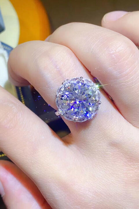 5 Carat Moissanite 925 Sterling Silver Ring BLUE ZONE PLANET