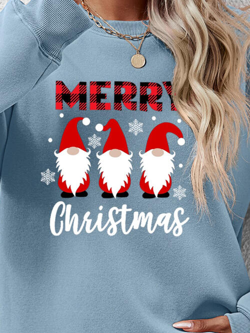 MERRY CHRISTMAS Long Sleeve Sweatshirt BLUE ZONE PLANET