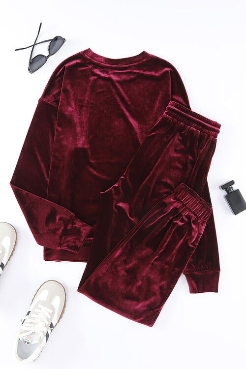 Blue Zone Planet | Long Sleeve Top and Pants Lounge Set BLUE ZONE PLANET