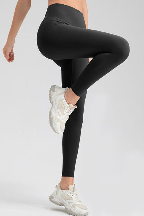 Wide Waistband Sport Leggings BLUE ZONE PLANET