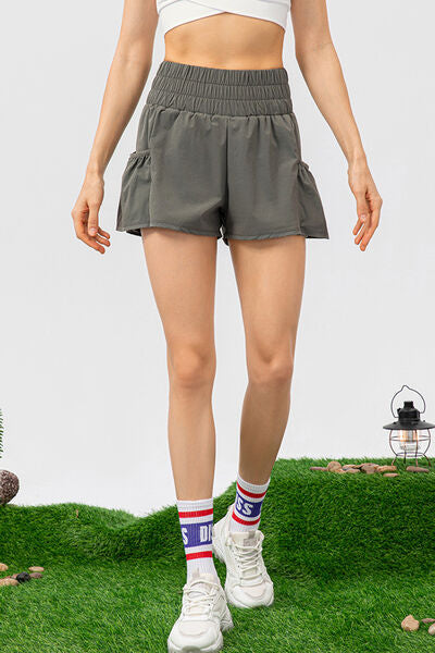 Blue Zone Planet | Elastic Waist Pocketed Active Shorts BLUE ZONE PLANET