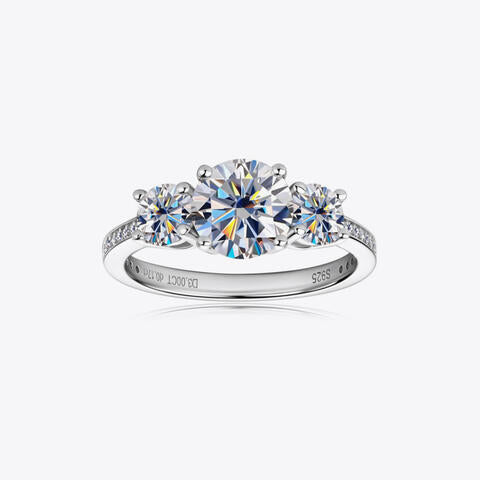 3 Carat Moissanite 925 Sterling Silver Ring BLUE ZONE PLANET
