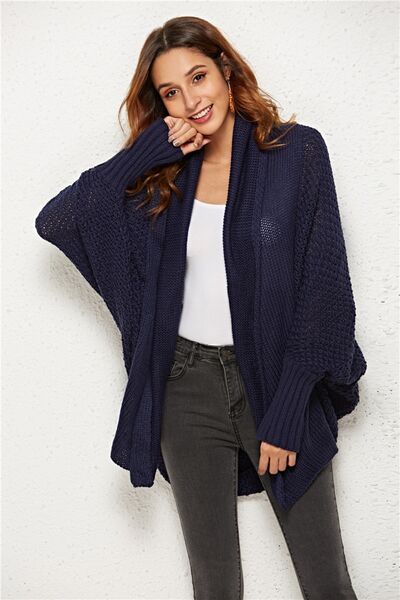 Open Front Batwing Sleeve Cardigan BLUE ZONE PLANET