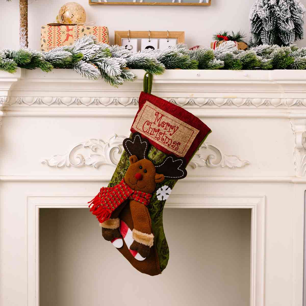 MERRY CHRISTMAS Stocking Hanging Widget BLUE ZONE PLANET
