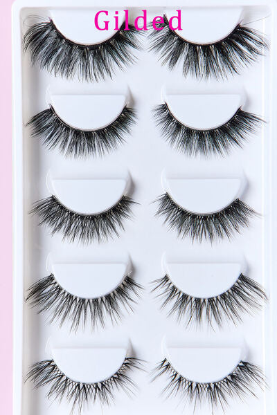 SO PINK BEAUTY Faux Mink Eyelashes Variety Pack 5 Pairs Trendsi