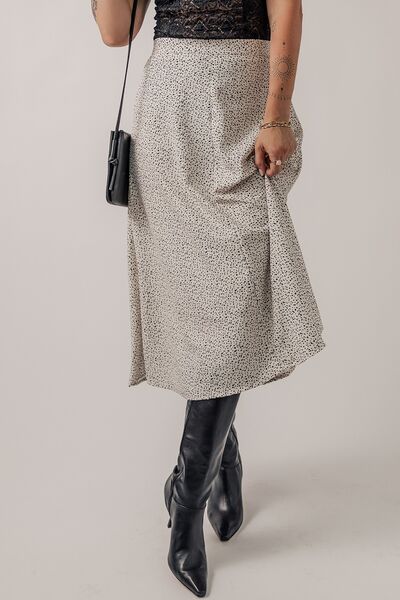 Blue Zone Planet | Speckle High Waist Midi Skirt BLUE ZONE PLANET