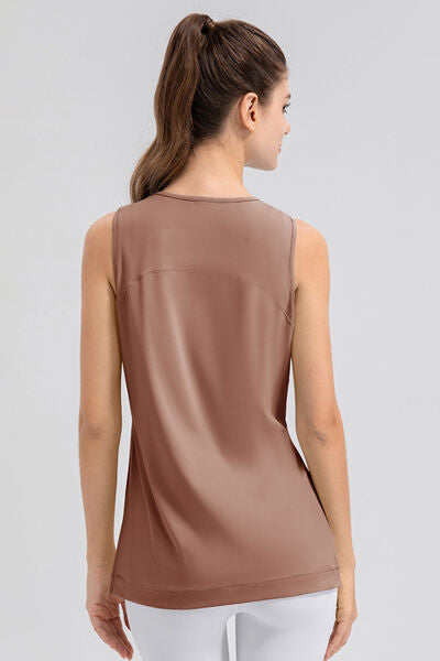 Blue Zone Planet | Slit Round Neck Tank BLUE ZONE PLANET