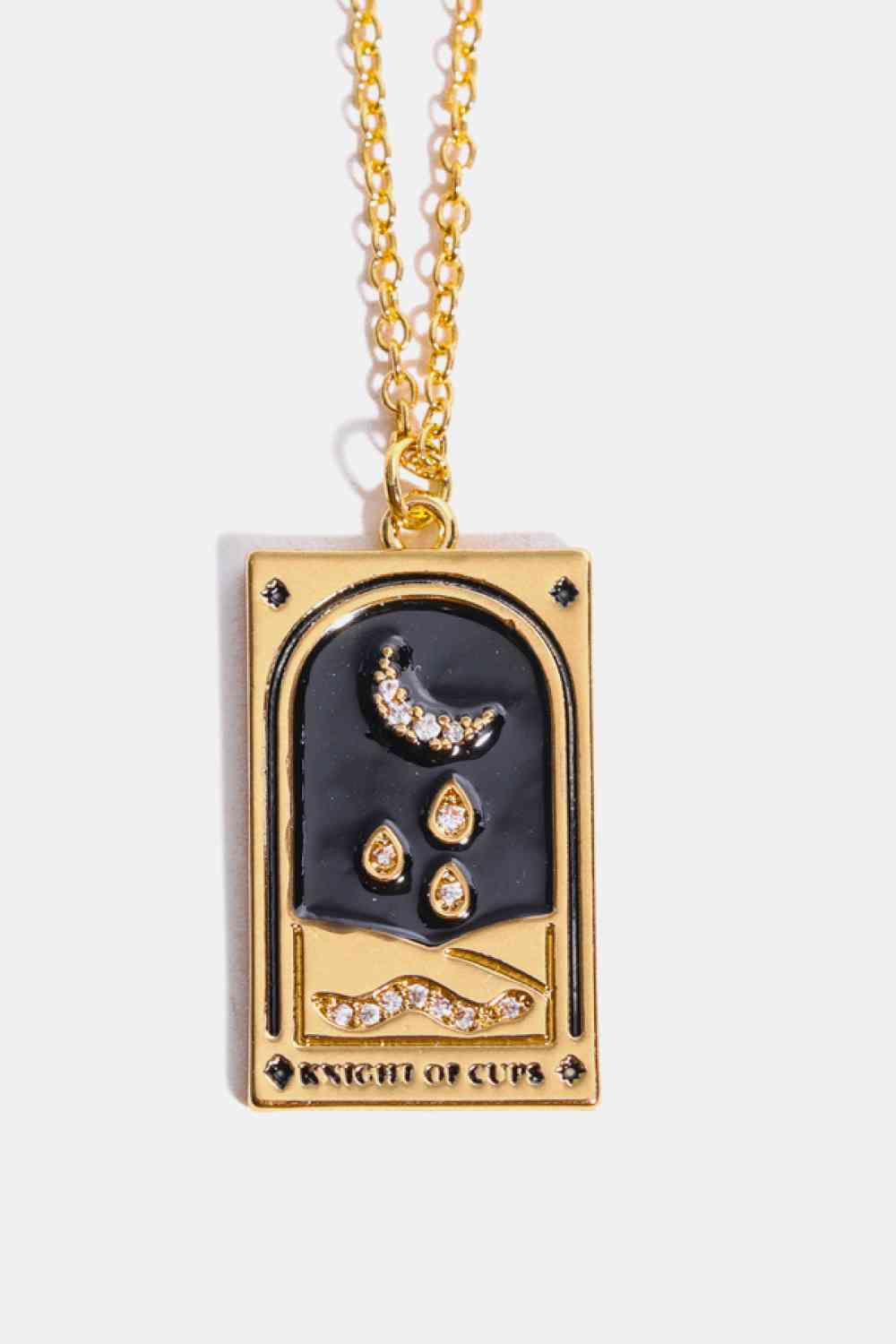 Tarot Card Pendant Stainless Steel Necklace BLUE ZONE PLANET