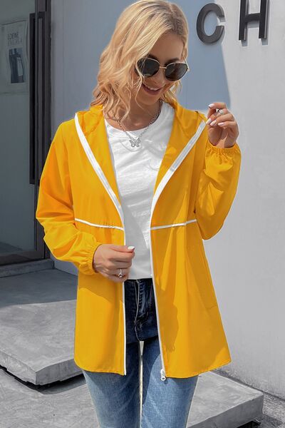 Blue Zone Planet | Zip Up Long Sleeve Hooded Watertight Jacket BLUE ZONE PLANET